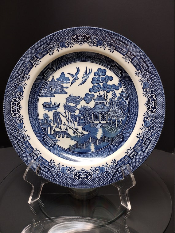 Blue Willow Dinner Plates by Churchill England individual Etsy