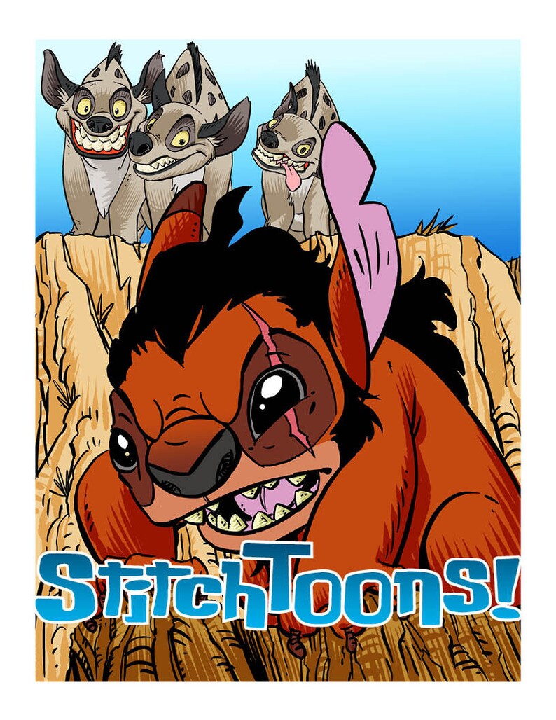 Stitch dressed as Disney's Scar Parody Fan Art Etsy