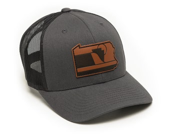 Pennsylvania Hat | Pennsylvania Baseball Cap | Snapback | Trucker Hat | Leather Patch | Pennsylvania Apparel | RepresentPA | Patch Hat