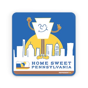 Pennsylvania Sticker | Home Sweet Pennsylvania Sticker | PA Cartoon | Pennsylvania Decor | Car Sticker | Laptop Sticker | Planner Sticker