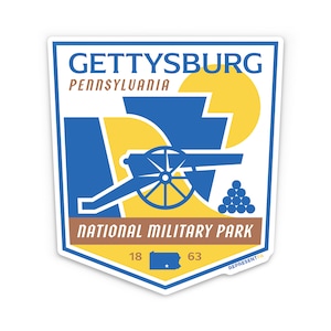 Pennsylvania Sticker | Gettysburg National Park Sticker | PA Souvenir | Pennsylvania Decor | Car Sticker | Laptop Sticker | Planner Sticker