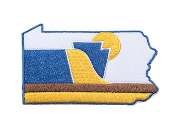 Pennsylvania Patch | PA State Patch | Iron On Patch | Pennsylvania Decor | Backpack Patch | Vest Patch