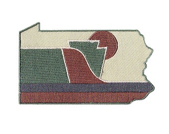 Pennsylvania Patch | PA State Patch | Camo Patch | Earthtones Patch | Iron On Patch | Pennsylvania Decor | Backpack Patch | Vest Patch