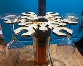 Laser Cut Snowflake Wine Butler