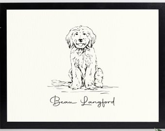 Dog Sketch, Pet Sketch Digital, Pet Illustration, Dog Illustration Print, Pet Loss Frame,  Pet Loss Gift Dogs, Gift For Him, Pet Sketch PNG