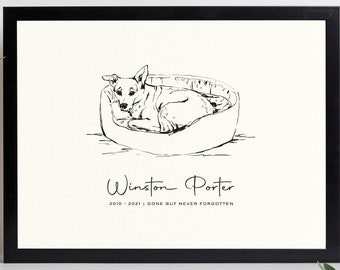 Pet Sketch PNG, Dog Sketch Custom, Dog Illustration Digital, Pet Loss Gifts, Gift For Her, Dog Sketch, Pet Illustration From Photo
