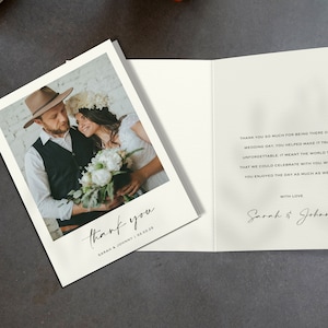 Foto Hochzeit Danksagungen - Personalisierte A6 Klappkarten mit Umschlägen