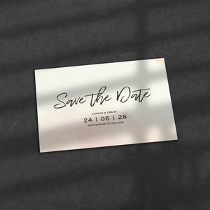 Blush Save The Date Cards, Postcard Size (A6 - 148x105mm), With Envelopes, Printed On High Quality Card, Affordable, Quick Delivery