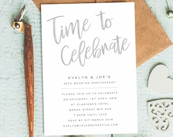 anniversary invites etsy