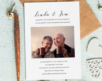25th anniversary invitations etsy