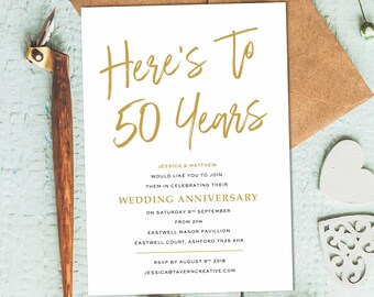 anniversary invites etsy