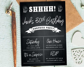 chalkboard invites etsy