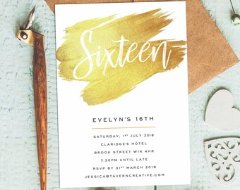 sweet 16 invitation etsy