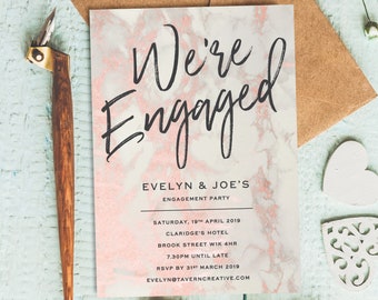 engagement invites etsy