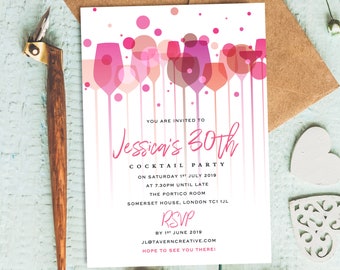 30th invitation etsy