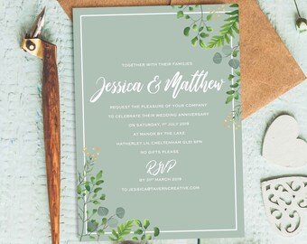50th anniversary invitation etsy