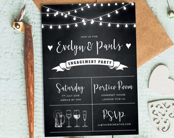 engagement invites etsy