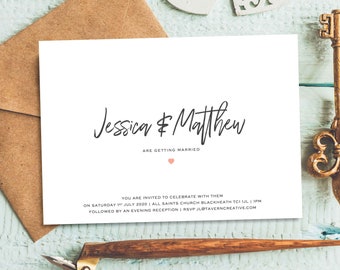 elegant wedding invitations etsy
