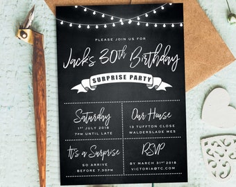 chalkboard invites etsy