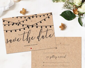 Diy Save The Date Etsy