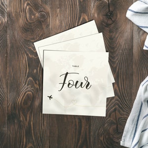 Numéros de table modernes | Marriage de destination