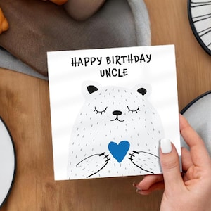 Feliz cumpleaños, tío: Tarjeta de cumpleaños para él, el mejor regalo para el tío, tarjeta especial para el tío.