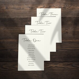 Tarjetas de gráficos de asientos / Minimalista