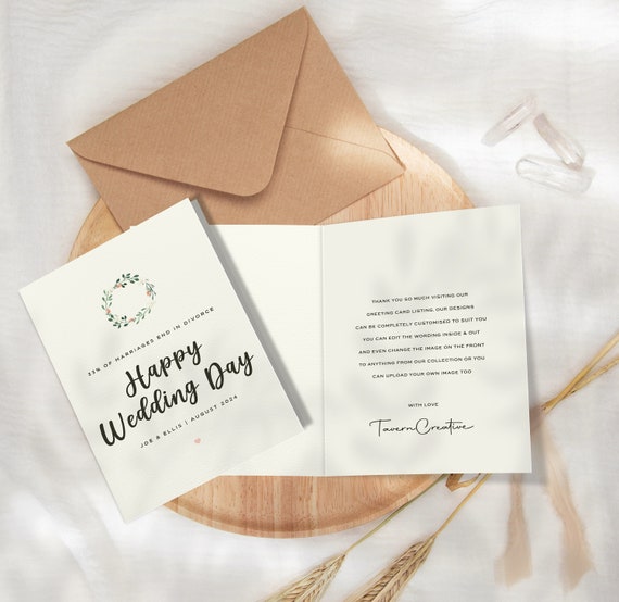 Funny Wedding Card 33% of Marriages End in Divorce Happy - Etsy Australia Funny Wedding Card 33% of Marriages End in Divorce Happy - Etsy Australia