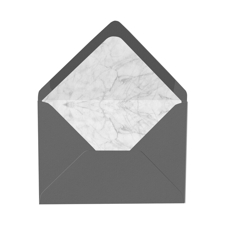 Grey Envelope 7x5 Lined Envelopes Envelopes With Etsy