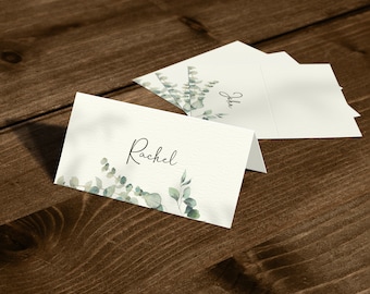 Place Card, Name Place Settings, Green Place Names, Greenery Place Cards Wedding, Place Settings, Table Setting, Seating, Rustic