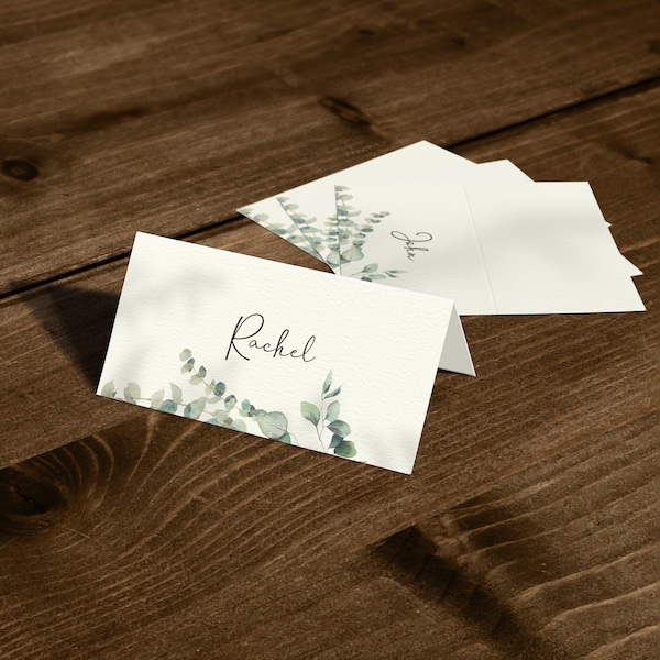 Place Card, Name Place Settings, Green Place Names, Greenery Place Cards Wedding, Place Settings, Table Setting, Seating, Rustic
