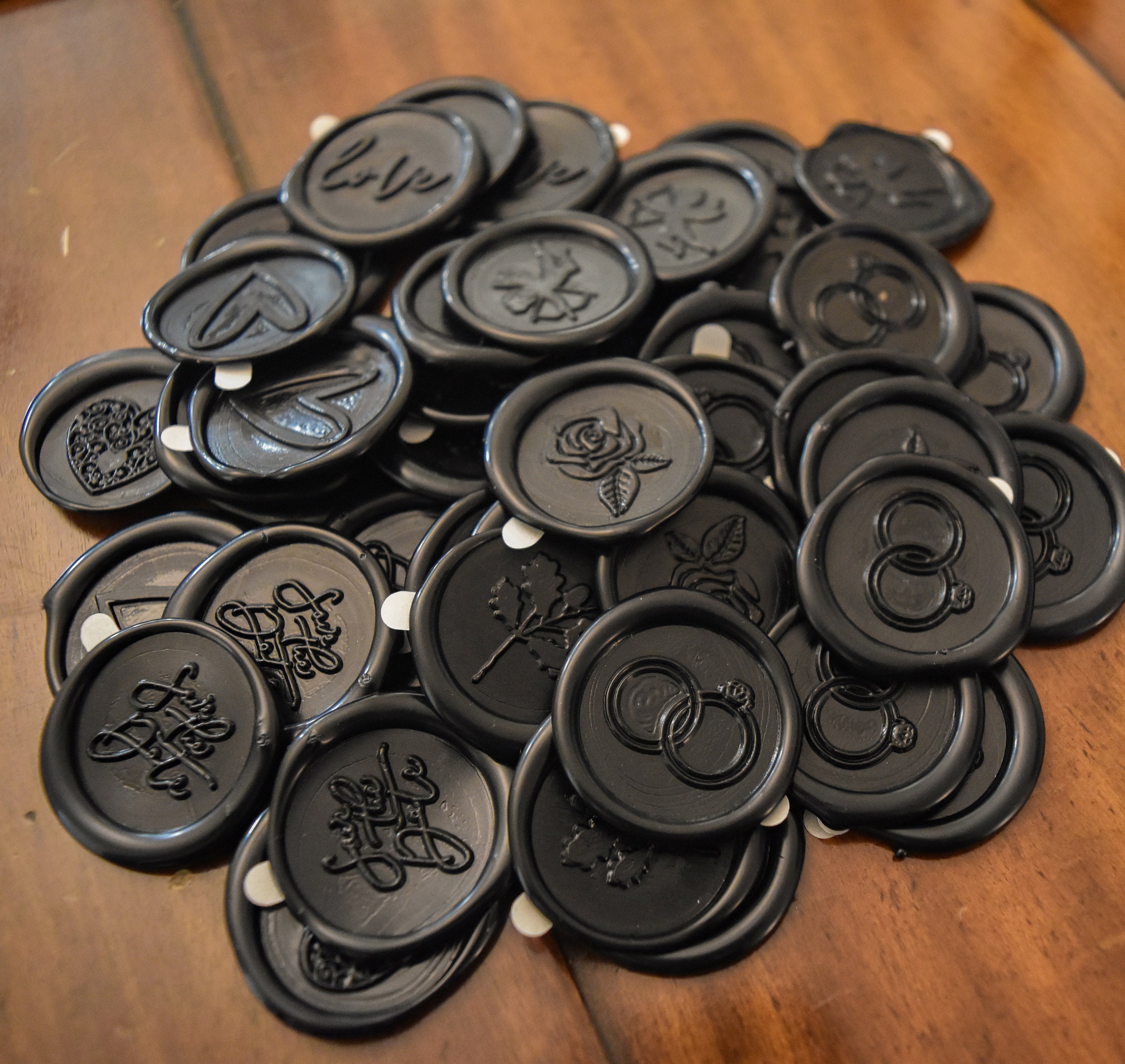 Black Wax Seals Self Adhesive Wax Seal Wax Seal Stickers Etsy UK