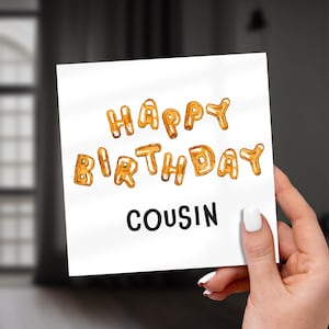 Happy Birthday Cousin - Geburtstagskarte, Besondere Cousin Karte, Karte für Ihn