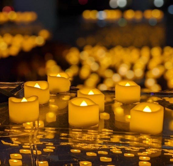 Bougies chauffe-plat vacillantes sans flamme à LED Blanc chaud