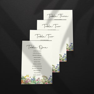 Kaarten voor zitplaatsen | Lente | Bruiloft met wilde bloemen