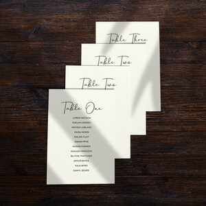 Kaarten voor zitplaatsen | Minimalistisch | Rustieke bruiloft