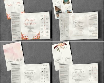 Gatefold Invites - 5x7" When Folded - With Envelopes - Multiple Designs - High Quality Textured Card - Fast Shipping - Create Design Online