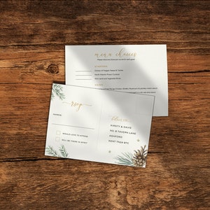 Weihnachten Rsvp Karte, Rsvp Postkarte, Hochzeit Rsvp Menü Auswahl, Rsvp Hochzeit, Rsvp Karten für Hochzeit, Rsvp QR Code, Hochzeit Rsvp Card