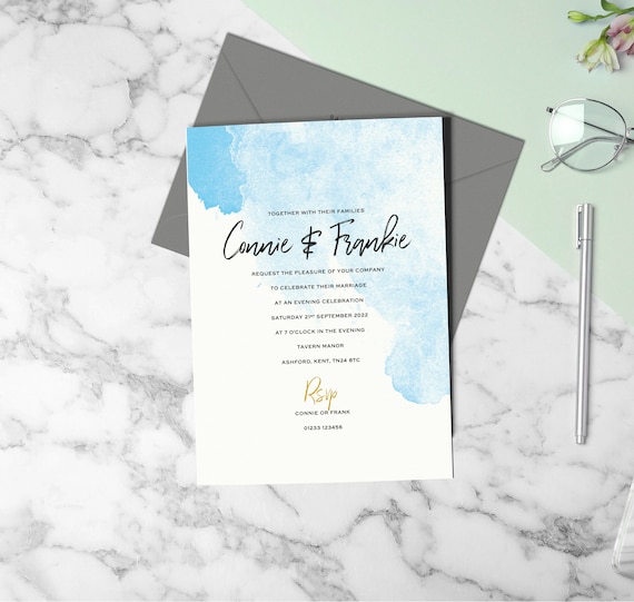 Personalised Wedding Invitations Evening Invites Handmade with Envelopes 