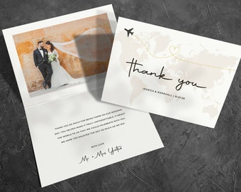 Custom Wedding Thank You Cards, Photo Thank You Card, Wedding Thank Yous, Photo Thank You, Order Thank You Cards, Wedding Thankyous