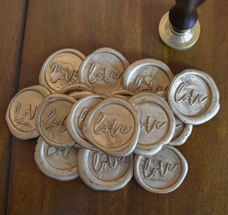 Gold Wax Seal Self Adhesive Wax Seal Wax Seal Stickers Rose Etsy UK