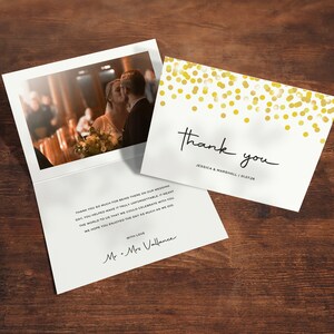 Konfetti Dankeskarten, Hochzeit Dankeskarten mit Foto, Hochzeit Dankeschön, Hochzeit Dankeskarten, Dankeskarten für Hochzeit