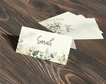 Place Card, Table Place Cards, Place Cards, Green & White Place Names, Place Cards Wedding, Place Settings, Table Setting, Seating