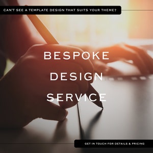 If you cannot find what you are after amongst our design templates, let us create a custom design, just for you. With our bespoke design service, we will create your design based on your brief. Please get in touch for more details and pricing.