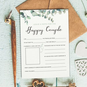 Advice Cards For Wedding, For Bride And Groom, Words Of Wisdom, Note For Bride And Groom, Newlyweds, Happy Couple, Reception, Olive