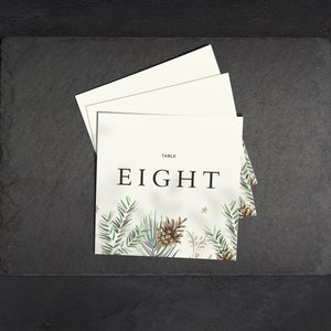 TABLE NUMBERS | Tis The Season | Wedding Table Number | Table Number Wedding | Wedding Table Number Cards