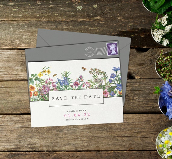 Spring Save The Date Burst Save The Date Save The Date | Etsy