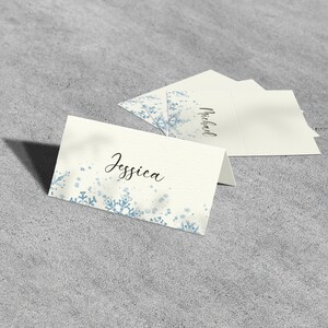 Naamkaartje, Plaatskaarten Kerst, Plaatsnamen December, Naamkaartjes Bruiloft, Couverts, Tafel Dekken, Zitkaarten, Sneeuw, Ijs