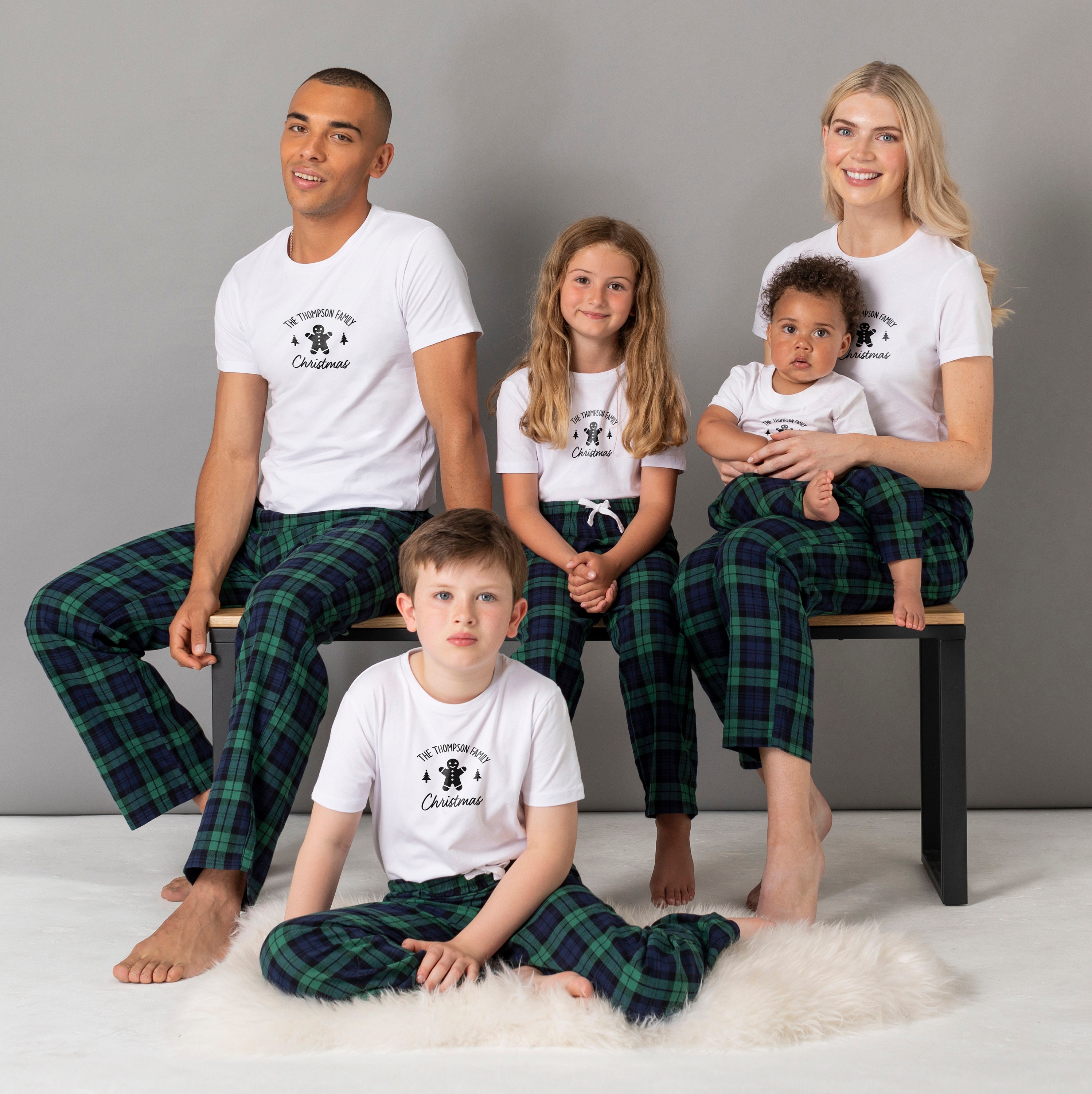 NEW YEAR PAJAMAS Bamboo Cotton, Family Matching Pajamas, Mommy and Me,  Daddy and Me, on Sale 