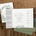 Wedding Invitation, Gatefold Wedding Invites, Folded Wedding Invite, Timeline Wedding Invitation, Invitations Wedding, Olive, Greenery 